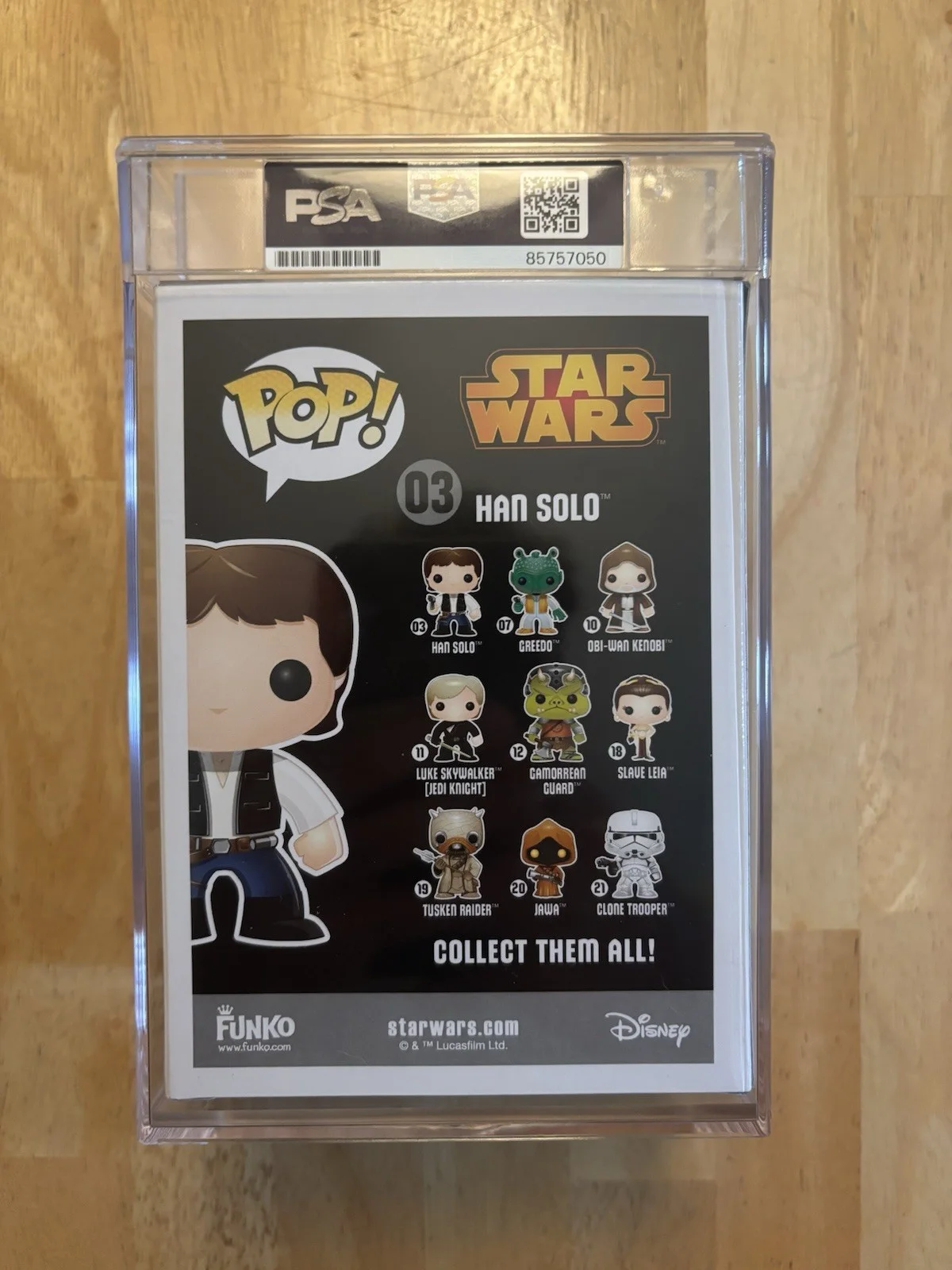 Harrison Ford — Harrison Ford Signed Han Solo Star Wars Funko Pop #03 PSA ENCAPSULATED AUTO 10, изображение 4