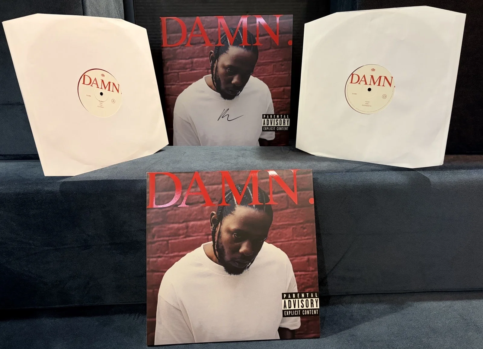 DAMN. Signed Red Vinyl 2xLP from Kendrick Lamar 2017 (preowned but never played), image 2