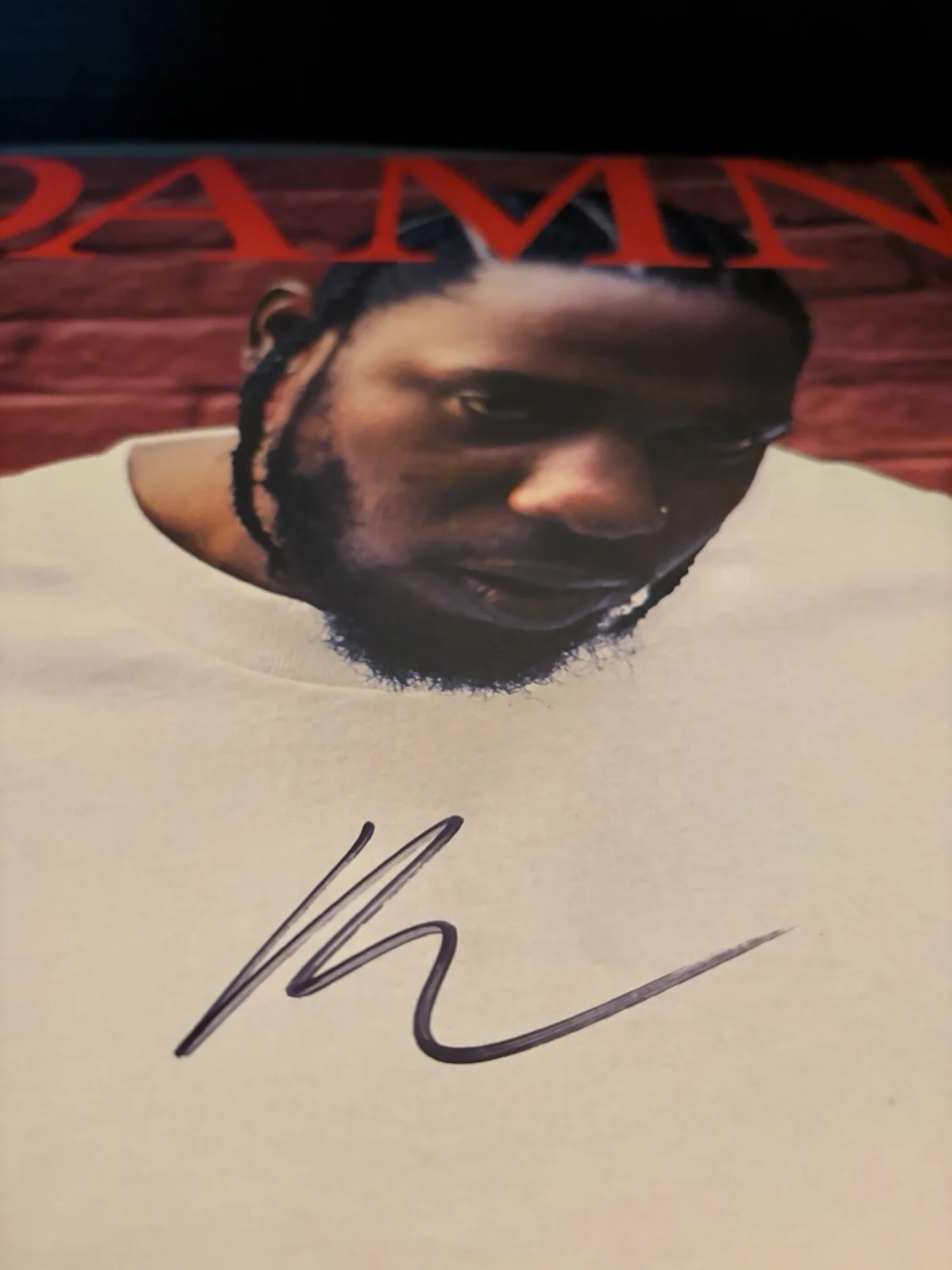 DAMN. Signed Red Vinyl 2xLP from Kendrick Lamar 2017 (preowned but never played), image 3