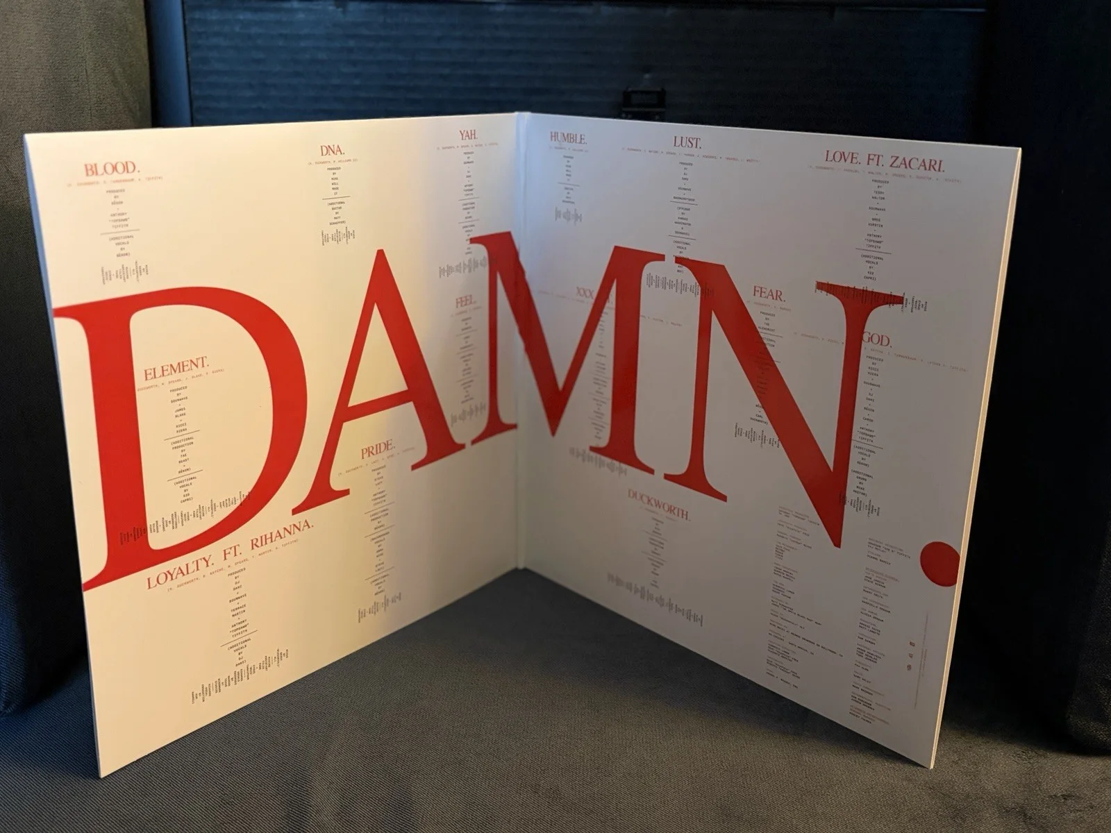 DAMN. Signed Red Vinyl 2xLP from Kendrick Lamar 2017 (preowned but never played), image 4