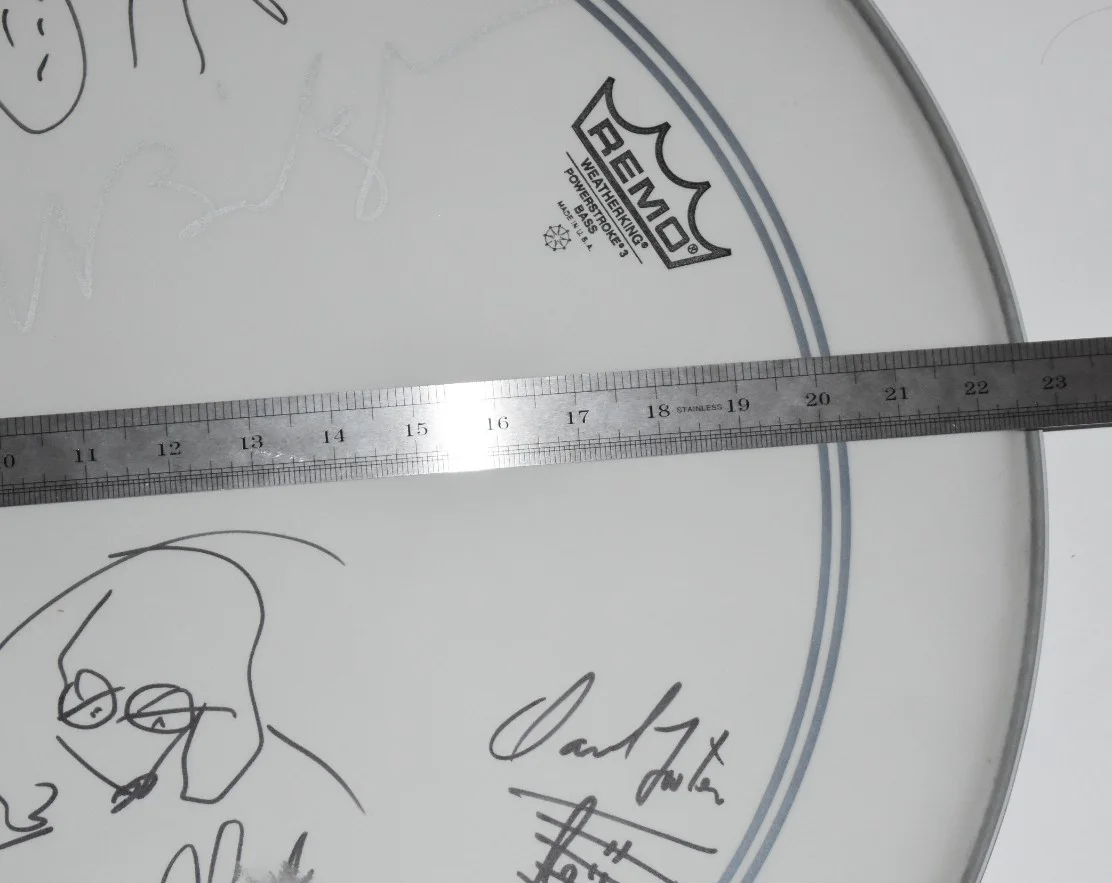Remo Signed Drumhead 5 Autos PSA Sandler Tarantino Bridges Foster Clinton Rare, изображение 3