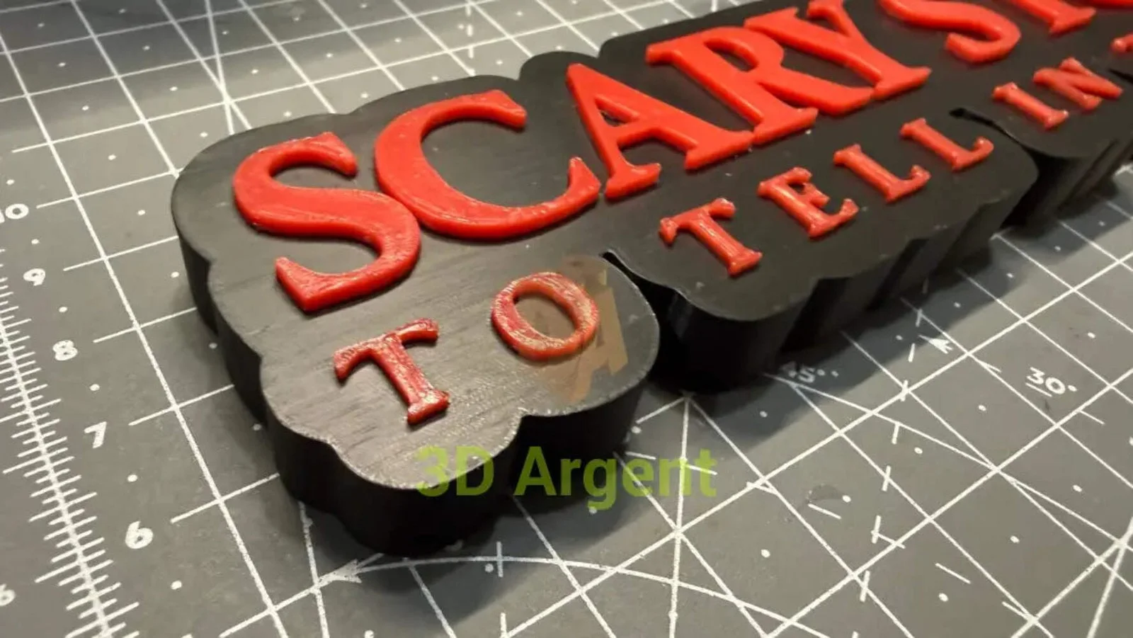 Scary Stories to Tell in the Dark Logo Sign, 3D Printed Multi Colour Horror Disp, изображение 2