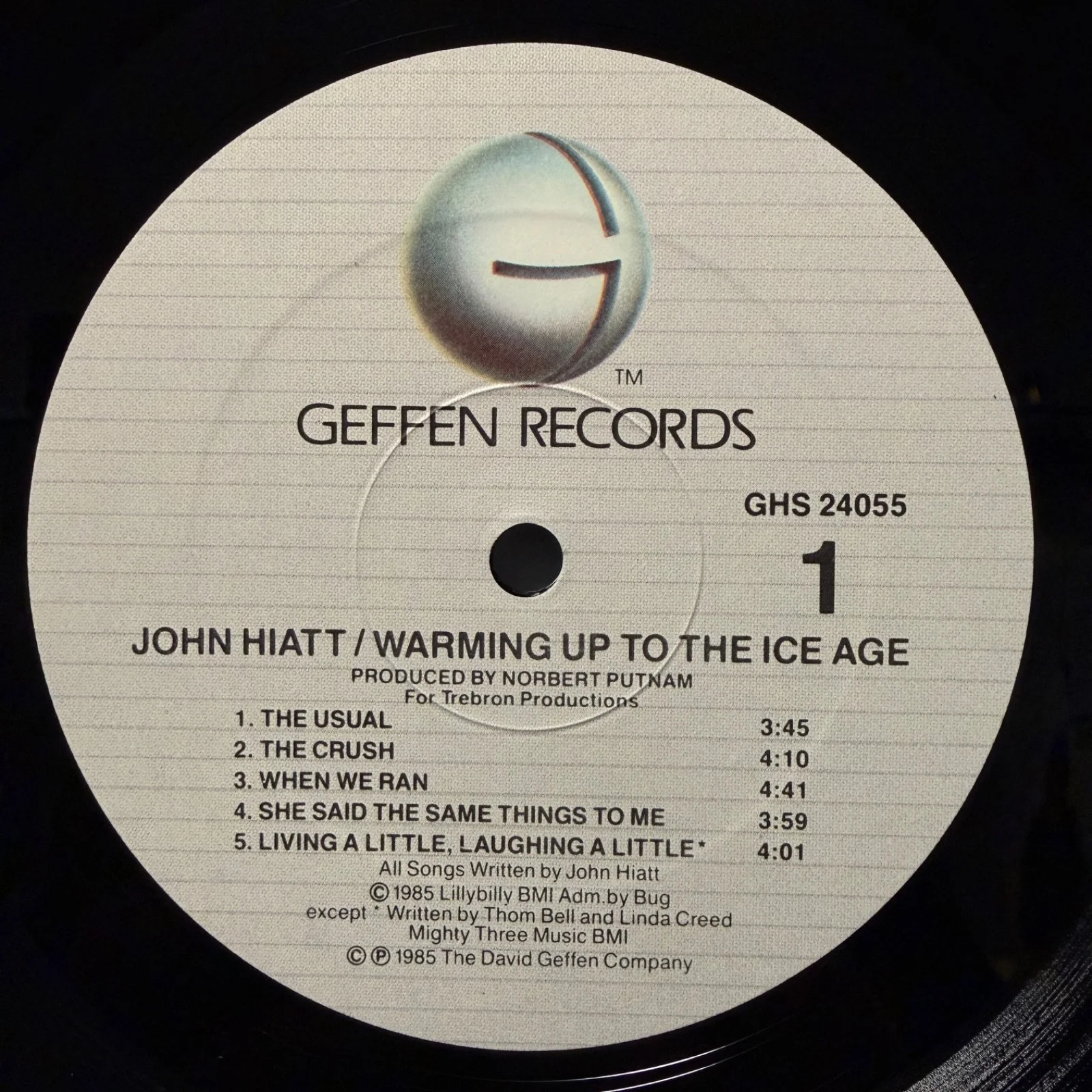 AUTOGRAPHED - JOHN HIATT "Warming Up To The Ice Age" GEFFEN vinyl cover notched, image 5