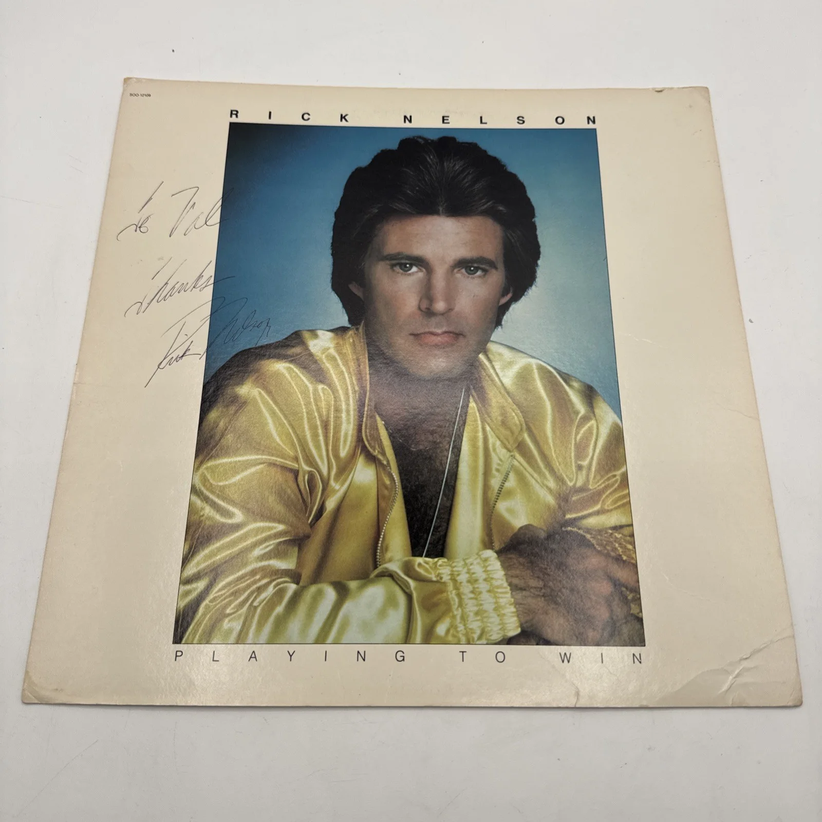 Rick Nelson — RICK Ricky NELSON Promotional ALBUM Flat SIGNED Playing To Win Rare Beckett Auth