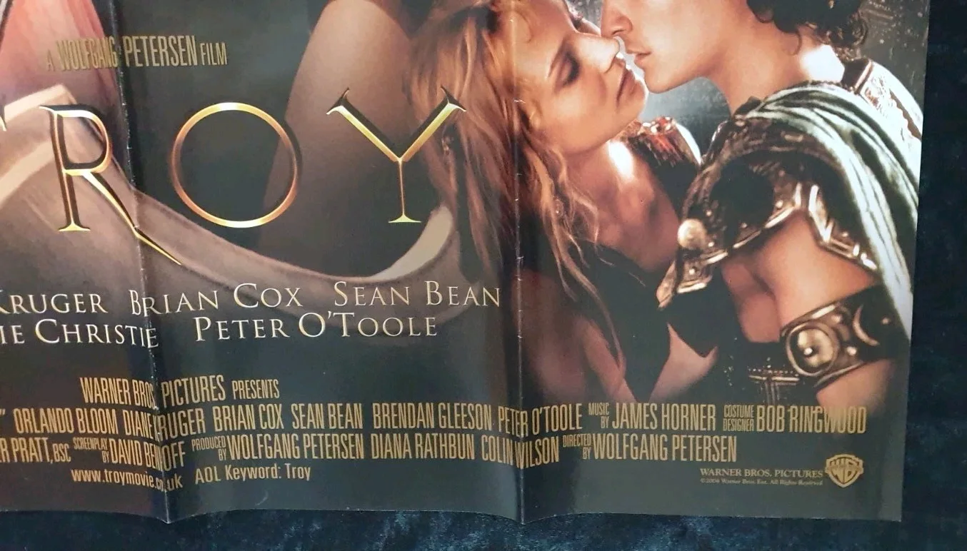 Troy (2004) Original DS UK Quad Movie Poster 40x30 Brad Pitt Eric Bana, изображение 2