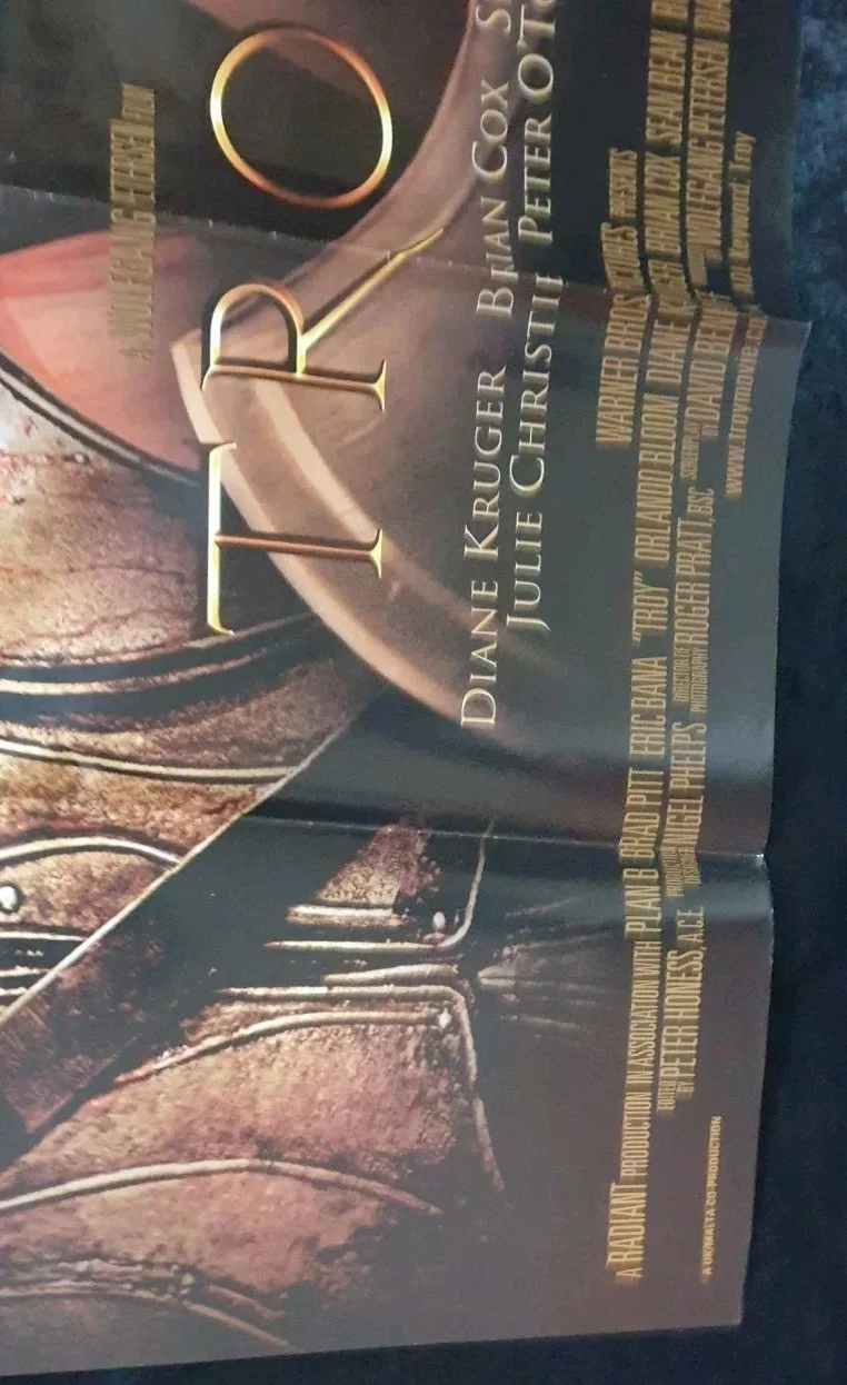 Troy (2004) Original DS UK Quad Movie Poster 40x30 Brad Pitt Eric Bana, изображение 3