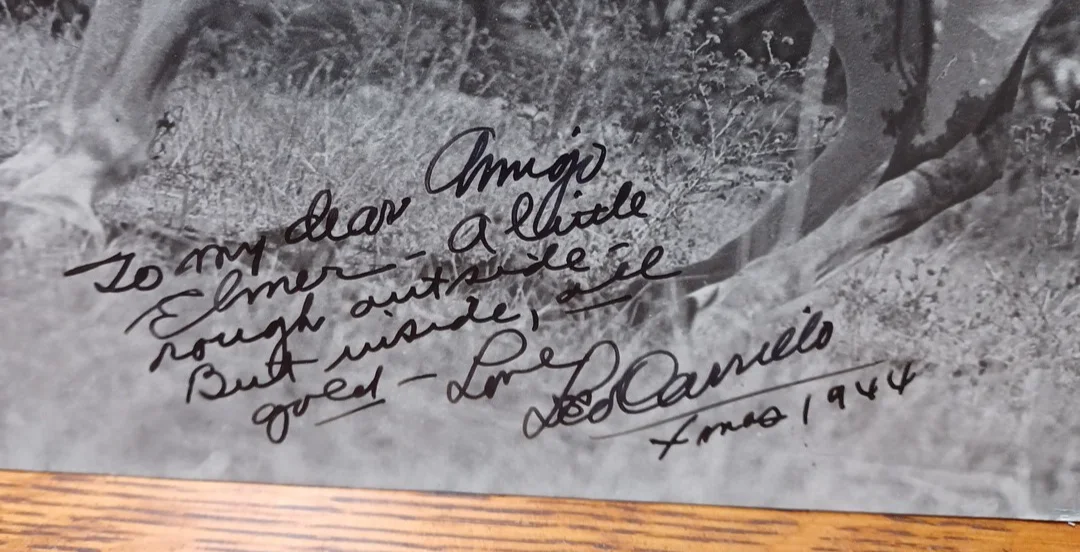 1944 Western Actor Leo Carrillo Hand Signed 11" x 14" Photo RRGS2, image 2