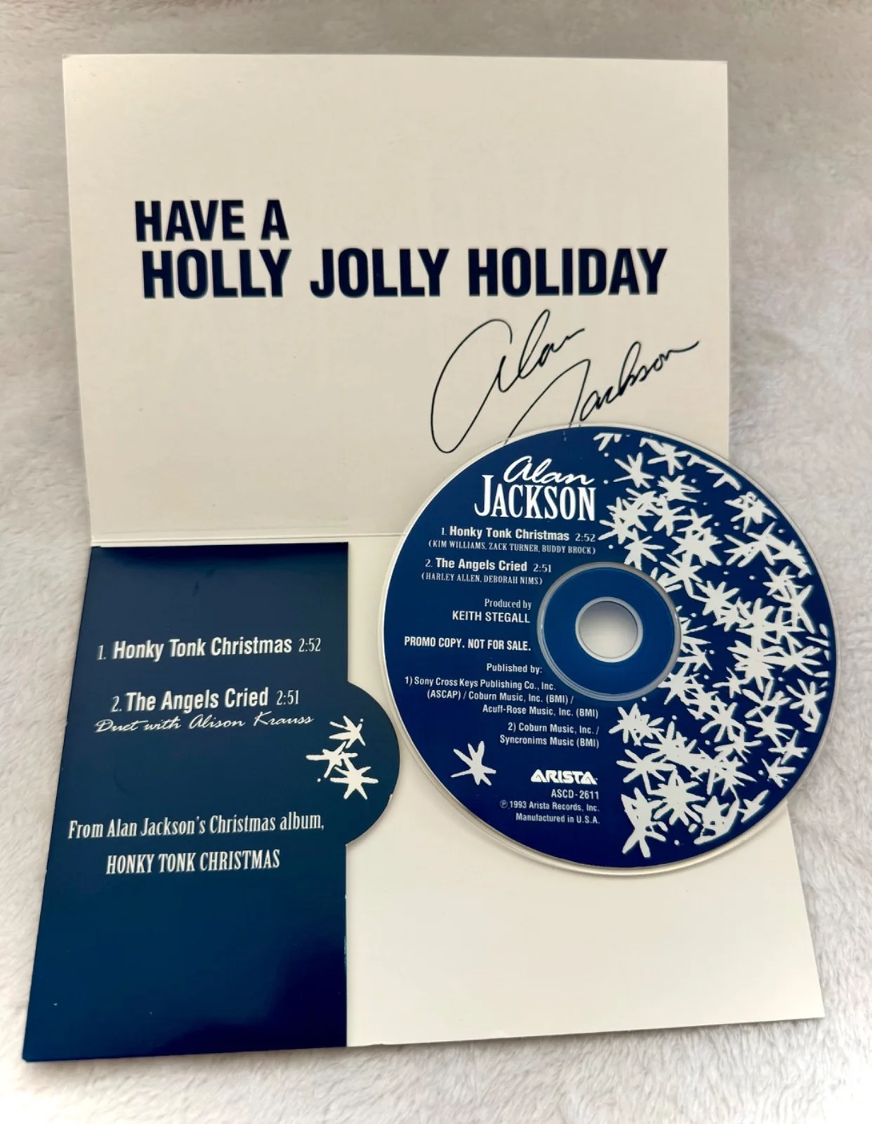 VTG RARE ALAN JACKSON PROMO YEEHAW CD "Have a Holly Jolly Holiday", изображение 5