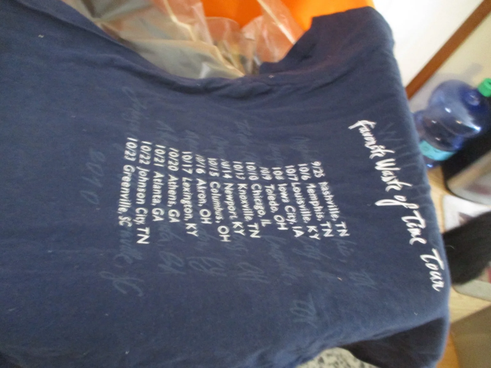 WILL HOGE AUTOGRAPHED FAVORITE WASTE OF TIME TOUR T SHIRT, image 2