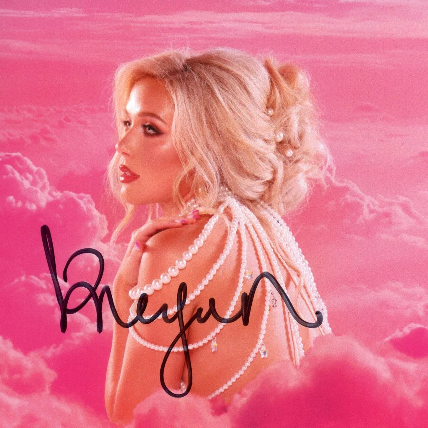 MEGAN MORONEY SIGNED CLOUD 9 FRAMED & MATTED CD & AUTOGRAPH COA ACOA, image 2