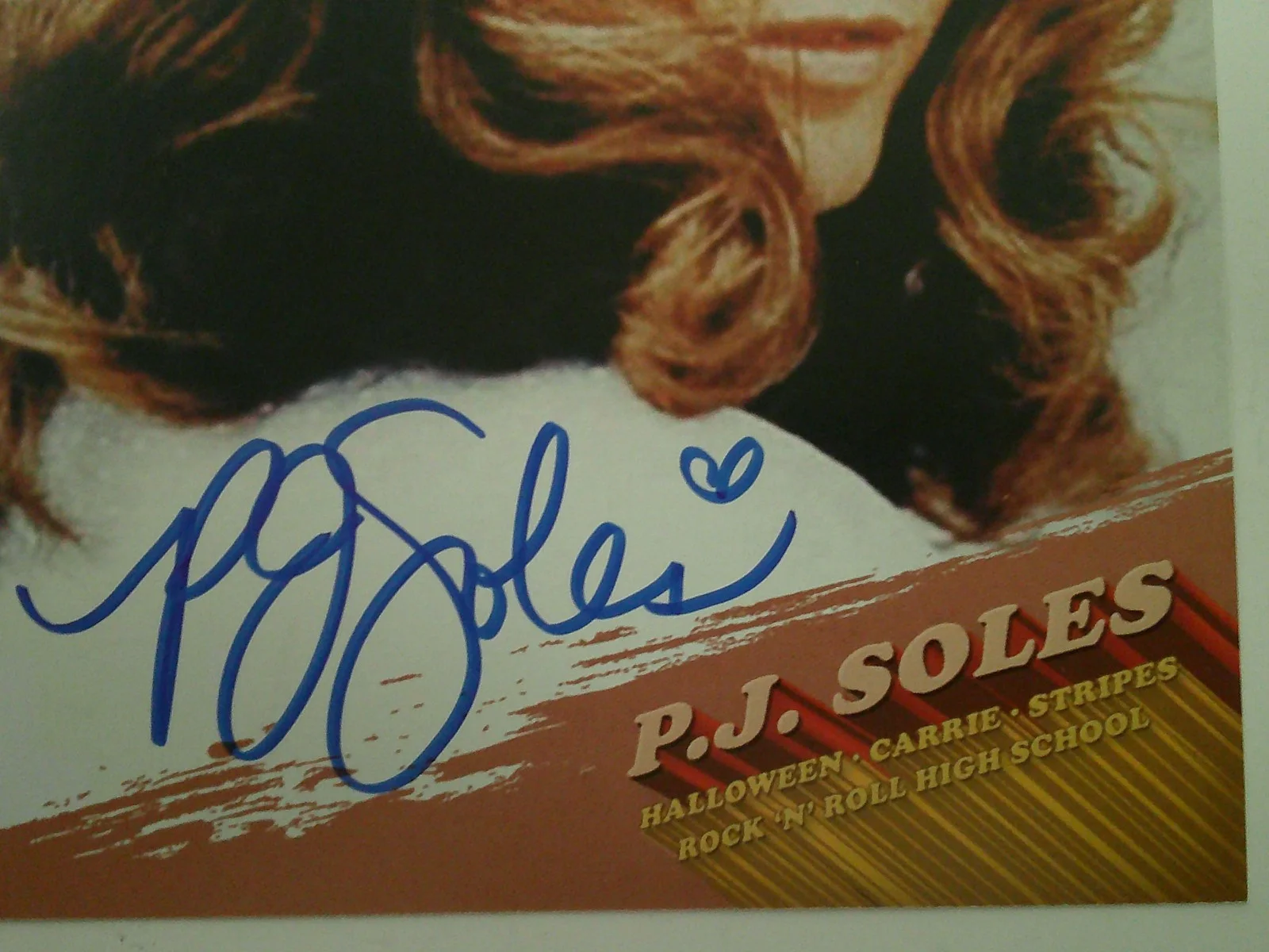 PJ SOLES Horror Autograph Hand Signed 5x7 Photo Halloween Carrie Stripes COA, изображение 2