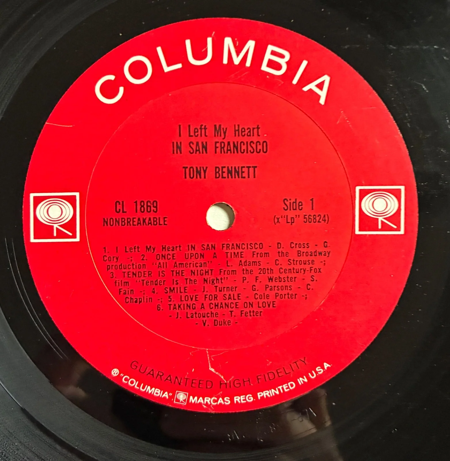 Tony Bennett Autographed Copy I Left My Heart In San Francisco (1962 pressing), изображение 3