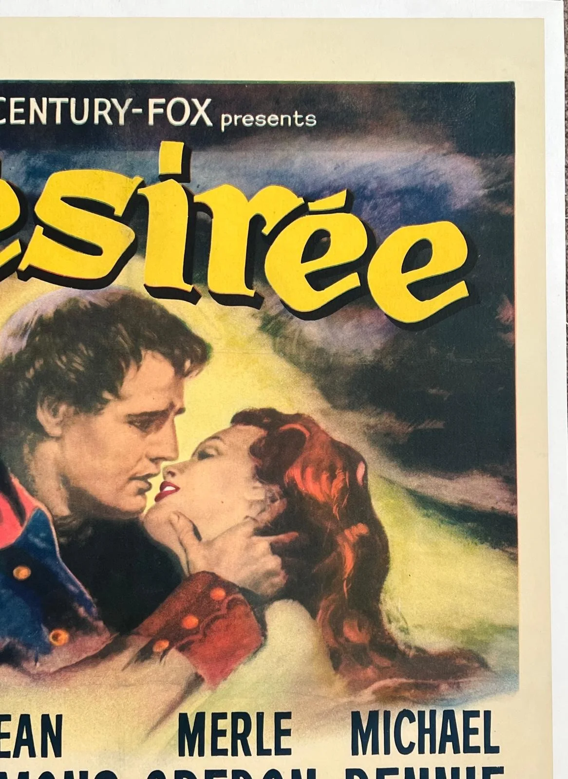 Désirée Original US 1 Sheet Film Poster LINEN BACKED 1954 Marlon Brando 27x41", изображение 2