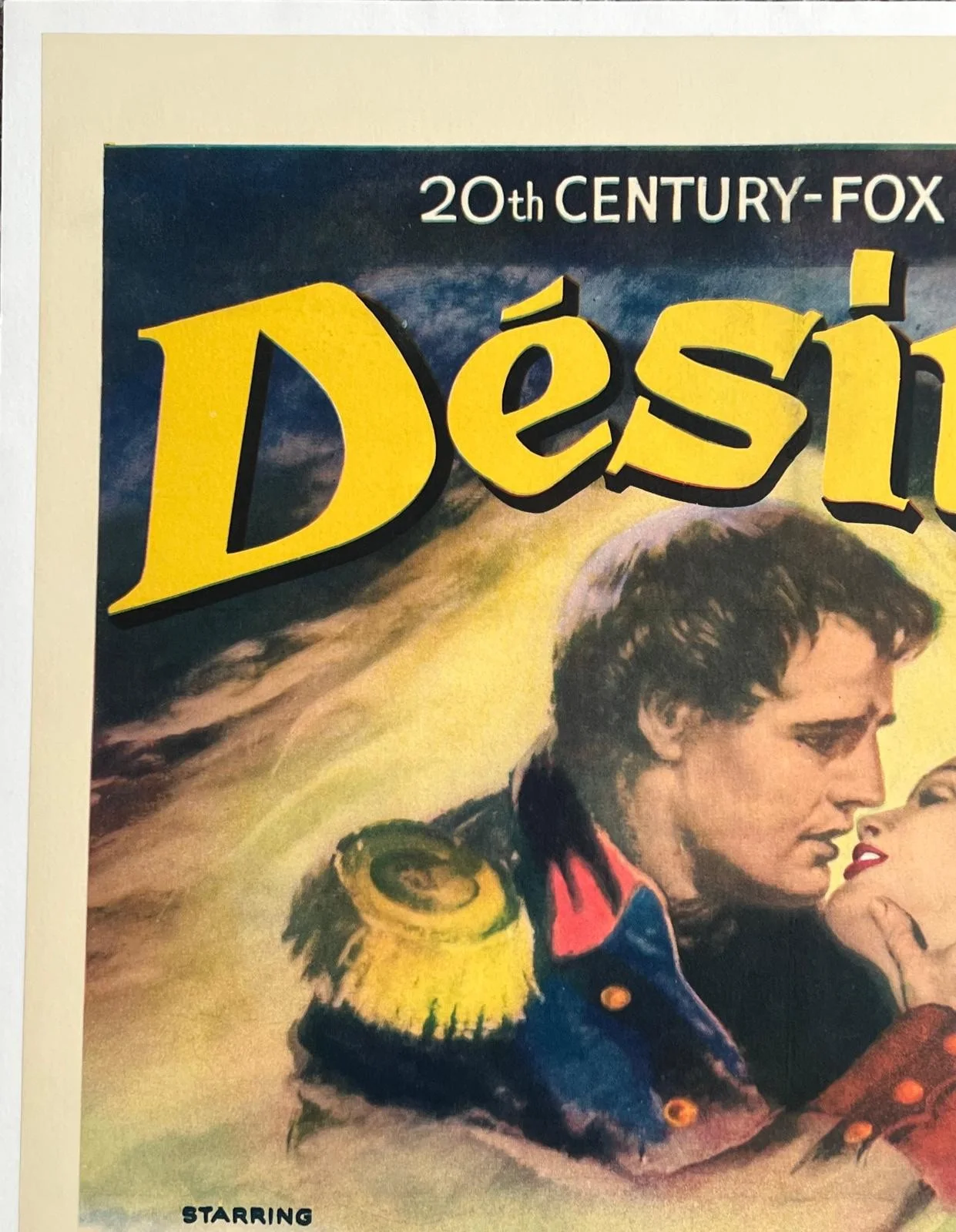 Désirée Original US 1 Sheet Film Poster LINEN BACKED 1954 Marlon Brando 27x41", изображение 3