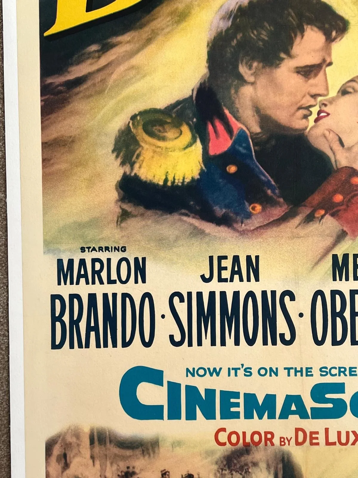 Désirée Original US 1 Sheet Film Poster LINEN BACKED 1954 Marlon Brando 27x41", изображение 4