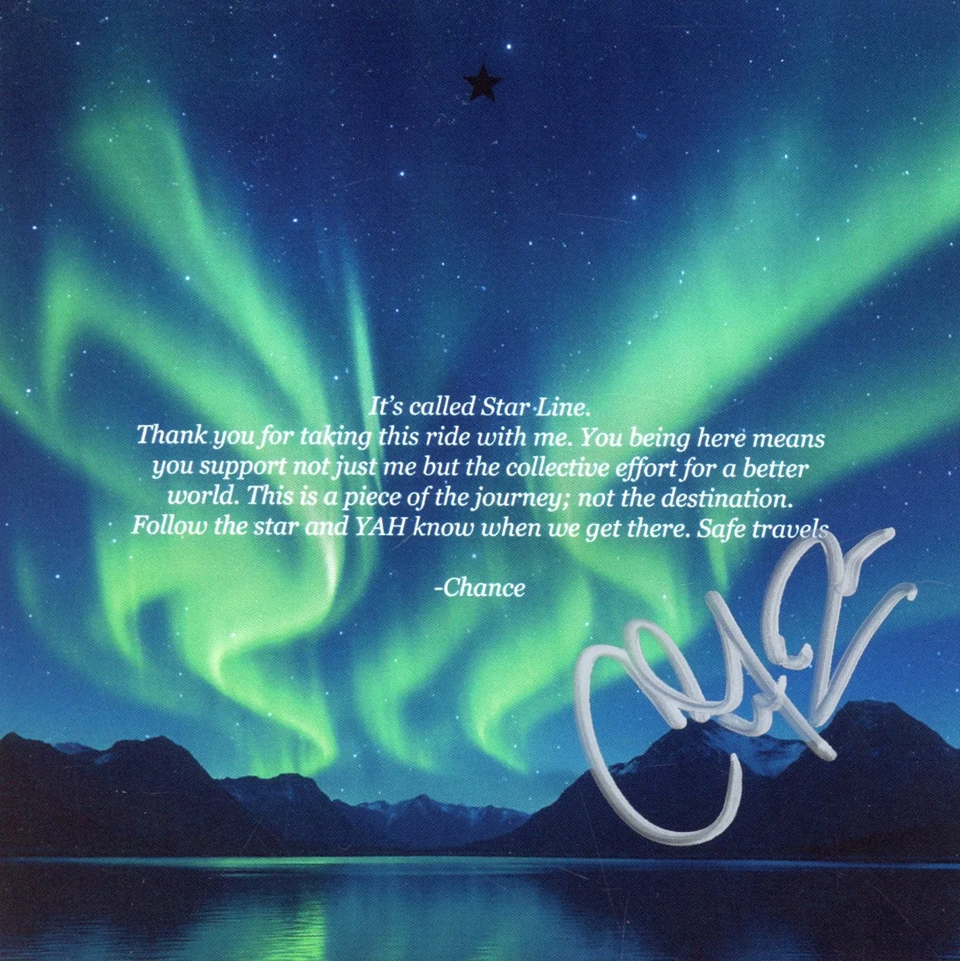 CHANCE THE RAPPER SIGNED STARLINE FRAMED & MATTED CD & AUTOGRAPH COA ACOA, image 2