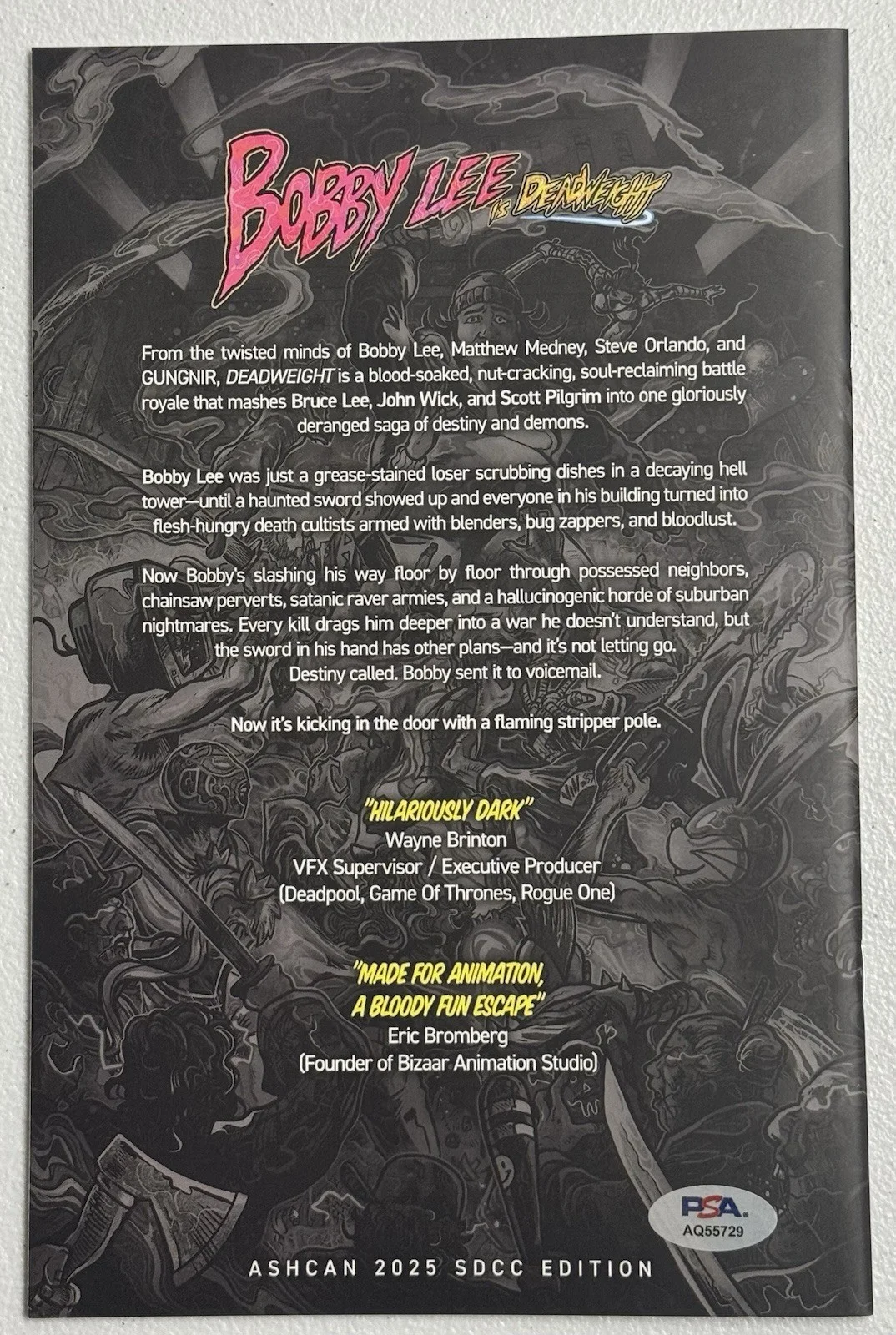 Bobby Lee — Bobby Lee Signed Autographed Deadweight Full Comic Book PSA/DNA Comedy, image 2