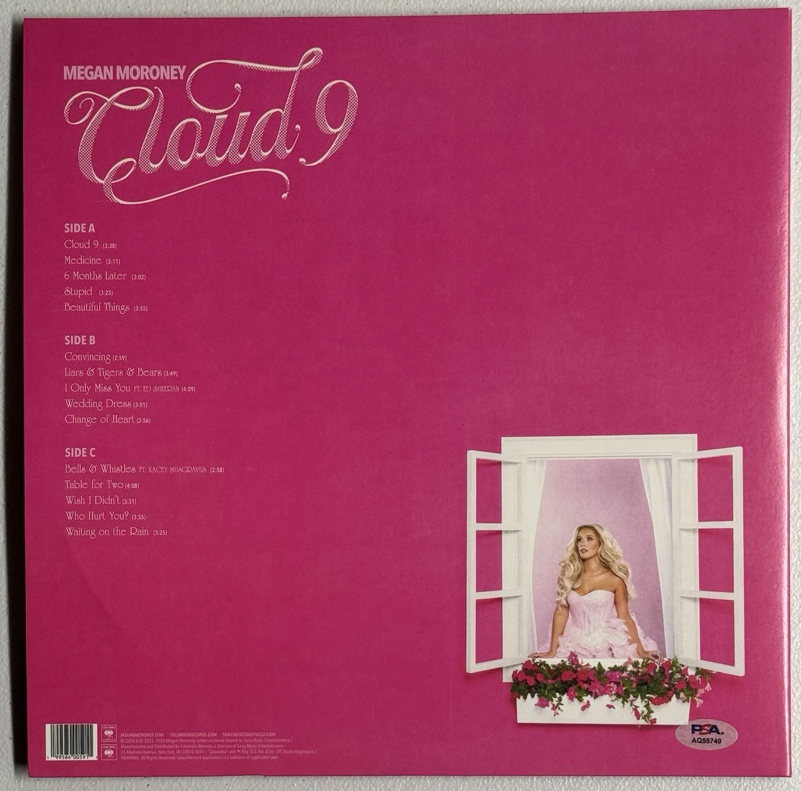 Megan Moroney Signed Autographed Cloud 9 Vinyl Album PSA/DNA COA, изображение 2