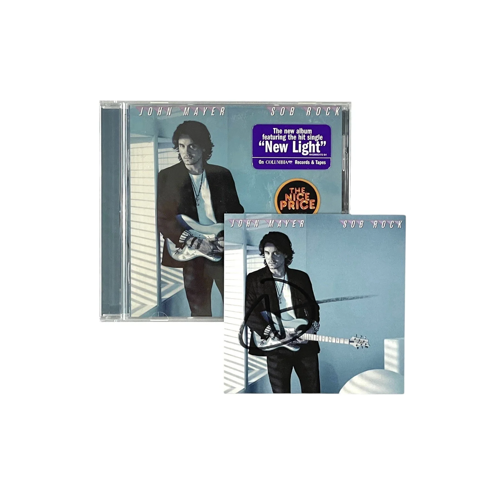 John Mayer Autographed Promo Photo Card Hand Signed JSA + Sob Rock Sealed CD 🎸, изображение 2