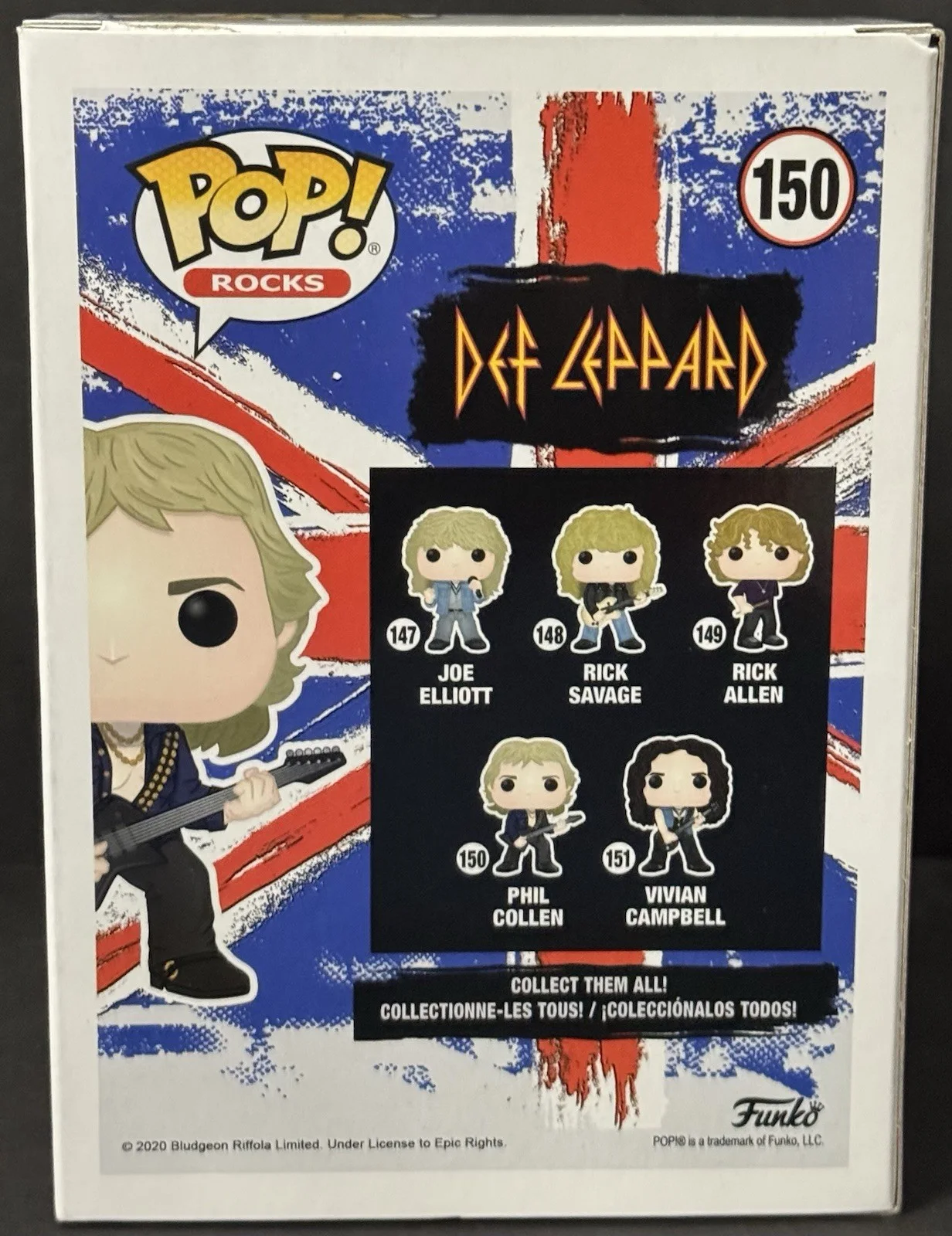 Phil Collen Signed Autographed Def Leppard Funko Pop PSA/DNA Guitarist, изображение 4