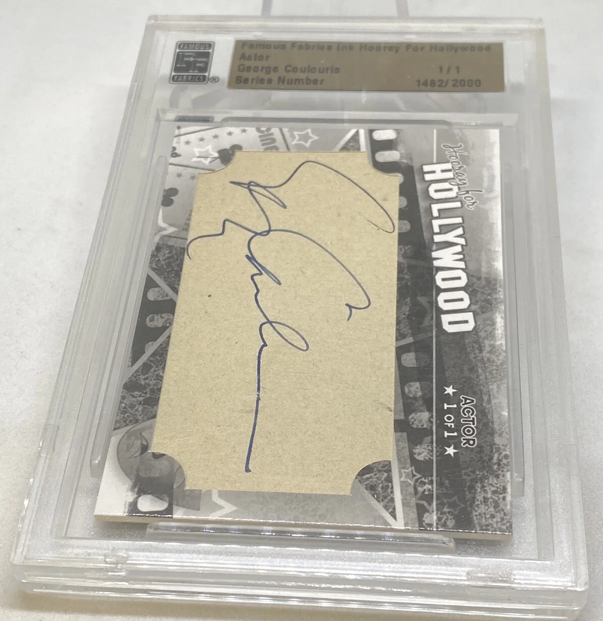 George Coulouris — George Coulouris Auto AUTOGRAPH FAMOUS FABRICS INK HOORAY FOR HOLLYWOOD 1/1, изображение 3