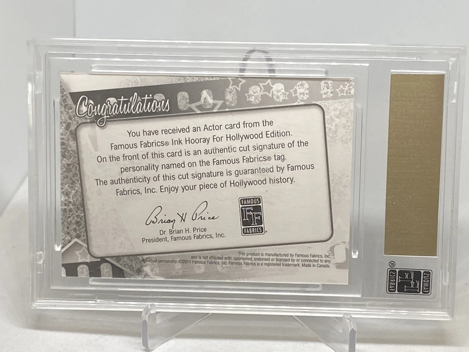 George Coulouris — George Coulouris Auto AUTOGRAPH FAMOUS FABRICS INK HOORAY FOR HOLLYWOOD 1/1, изображение 5