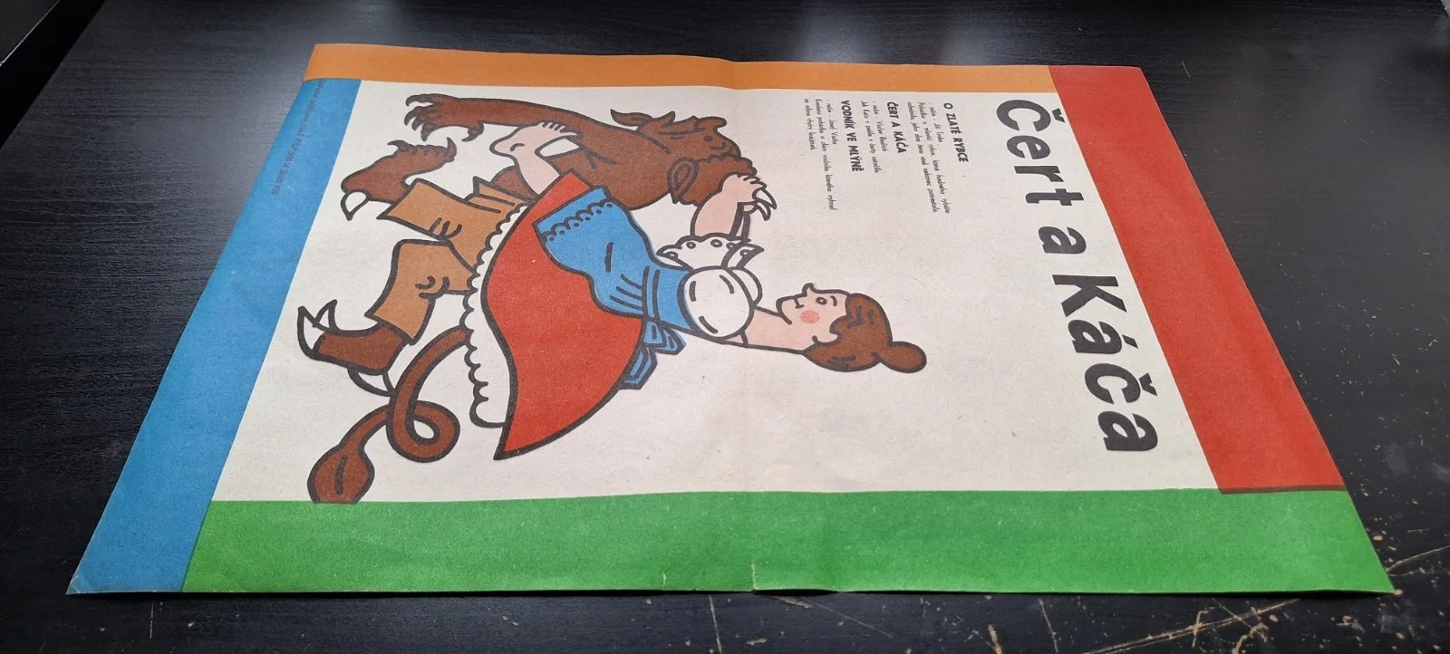 CERT A KACA, THE DEVIL AND KACA, BOZENA NEMCOVA, ORIGINAL A3 CZECH MOVIE POSTER, image 3