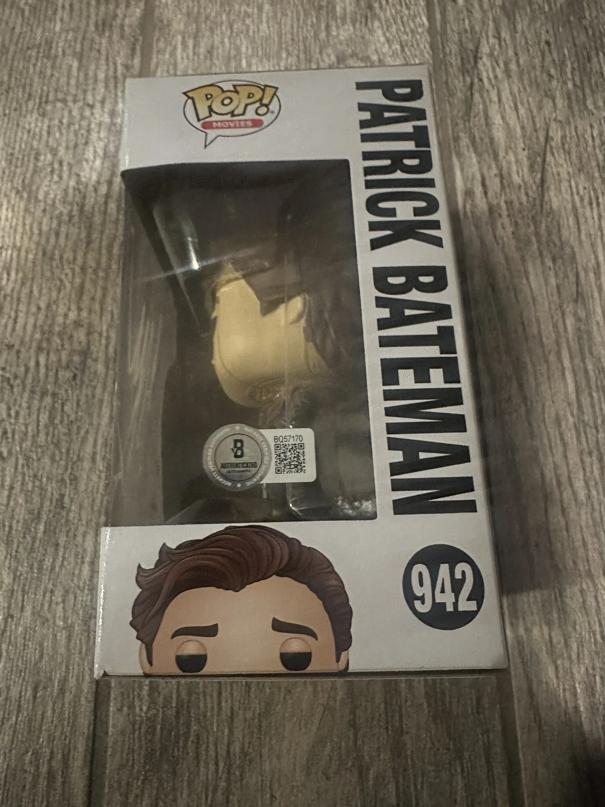 CHRISTIAN BALE SIGNED PATRICK BATEMAN AMERICAN PSYCHO FUNKO POP BAS COA, image 2