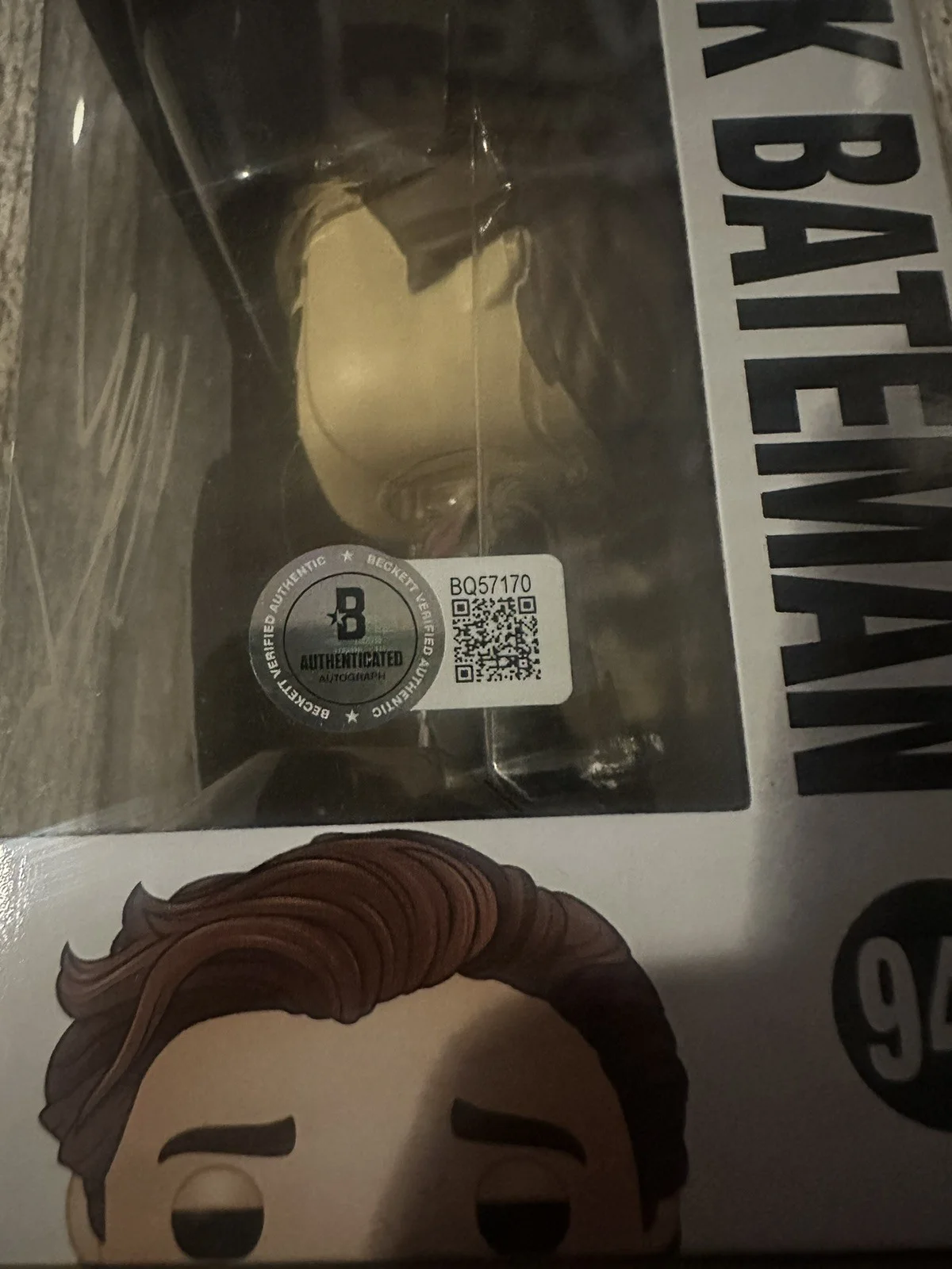 CHRISTIAN BALE SIGNED PATRICK BATEMAN AMERICAN PSYCHO FUNKO POP BAS COA, image 3