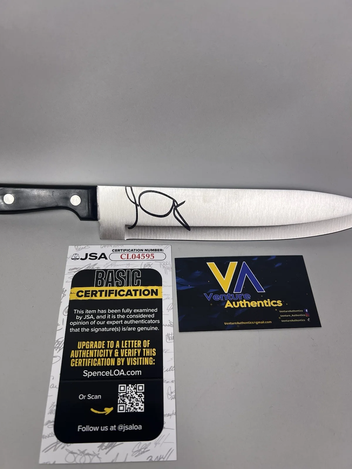 John Carpenter — John Carpenter Signed REAL 8" Steel Knife Halloween Michael Myers w/ JSA COA, image 3