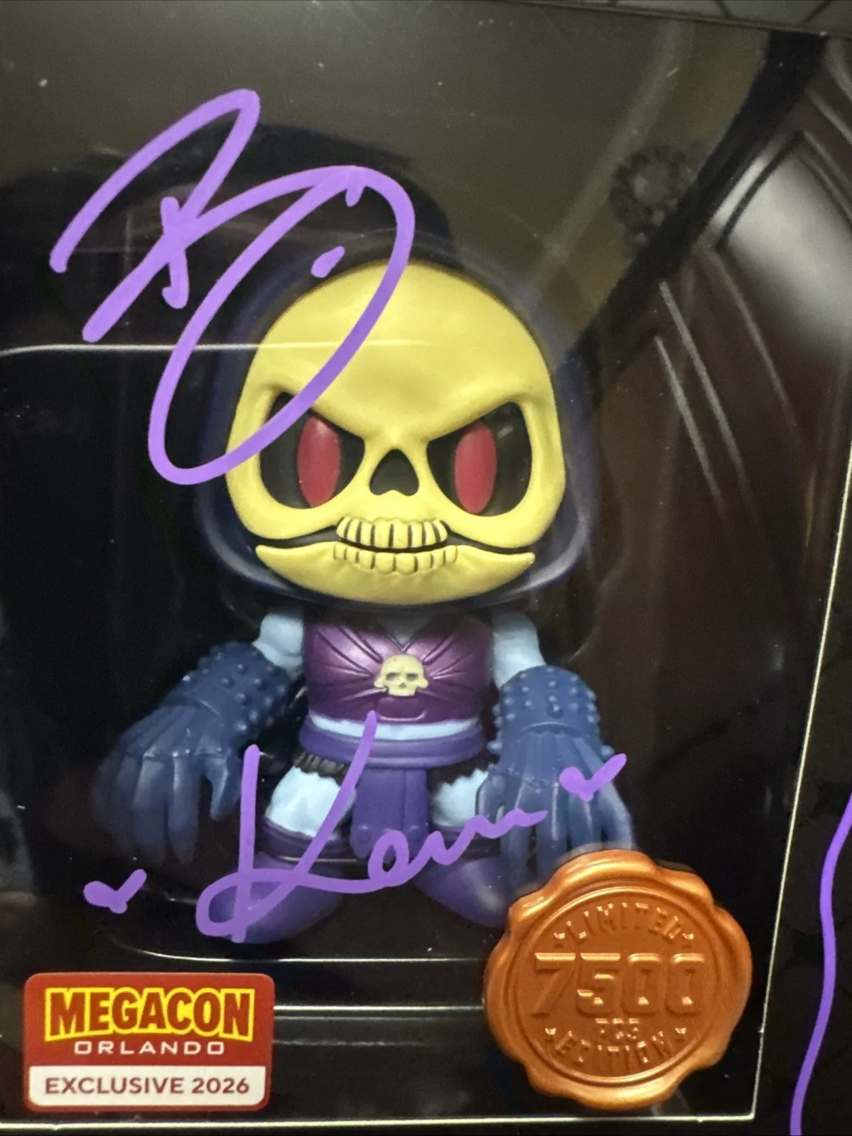 BRIAN MARIOTTI & KARISSA SIGNED TERROR CLAWS SKELETOR THRILLJOY HERO CON STICKER, изображение 2