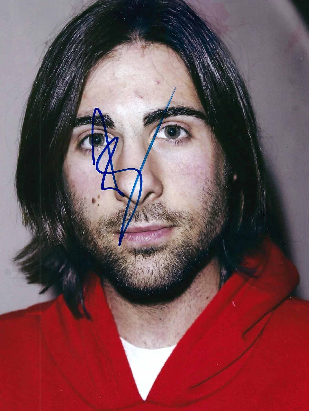 Jason Schwartzman — Jason Schwartzman signed 8x10 photo in person. Rushmore, Grand Budapest Hotel