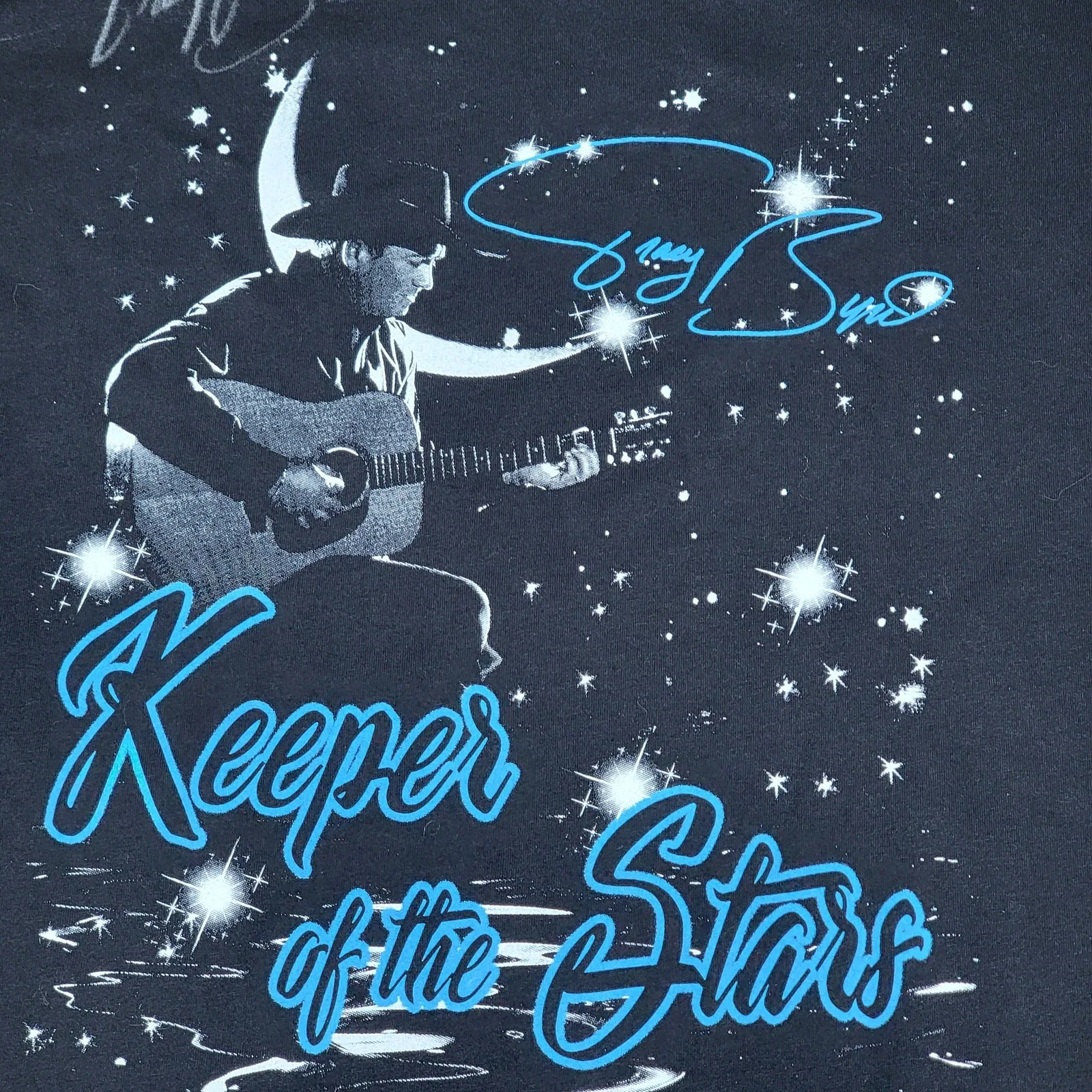 Tracy Byrd Black Unisex Tee "Keeper Of The Stars" w/ Autograph - Size Medium, изображение 2