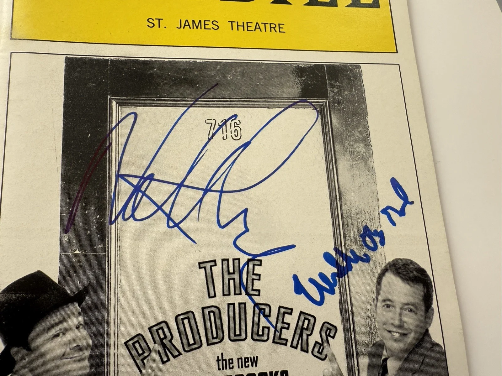 Matthew Broderick, Nathan Lane — The Producers Signed Broadway Playbill Matthew Broderick Nathan Lane Aug 2001, изображение 2