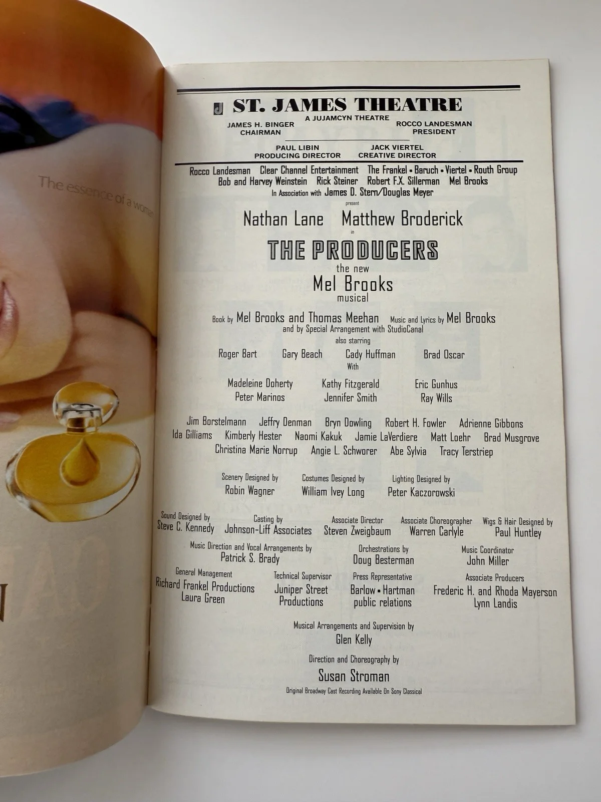 Matthew Broderick, Nathan Lane — The Producers Signed Broadway Playbill Matthew Broderick Nathan Lane Aug 2001, изображение 4