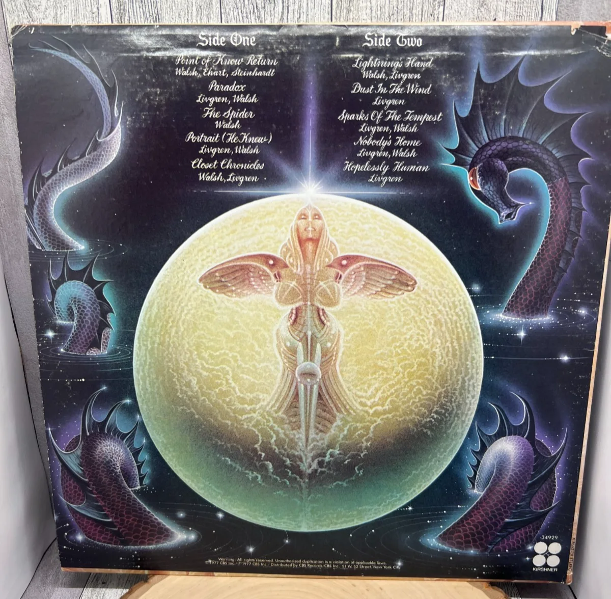 SIGNED KANSAS 4X POINT OF KNOW RETURN 12" LP COVER W/ALBUM AND HOLOGRAM, изображение 2