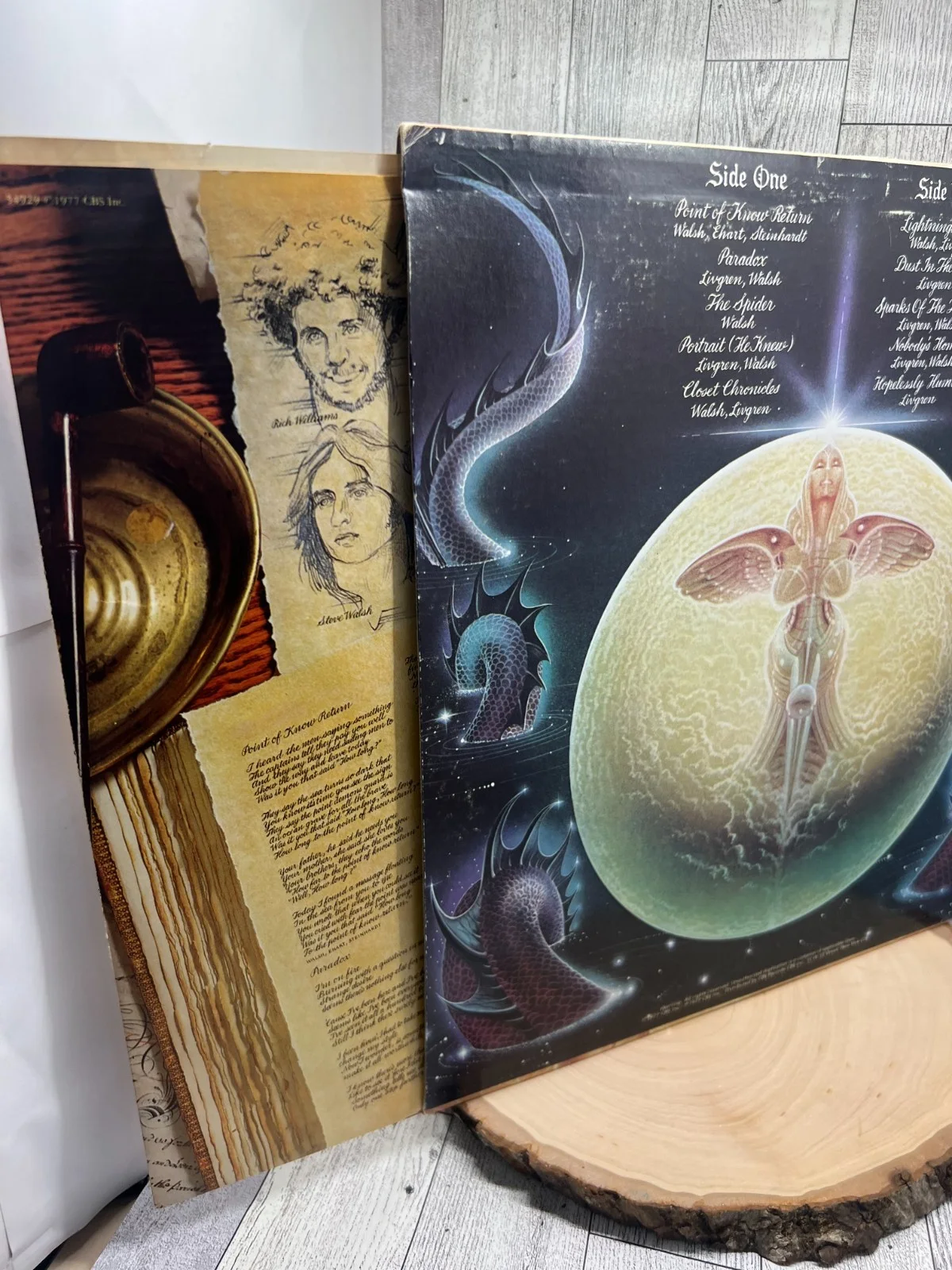SIGNED KANSAS 4X POINT OF KNOW RETURN 12" LP COVER W/ALBUM AND HOLOGRAM, изображение 3