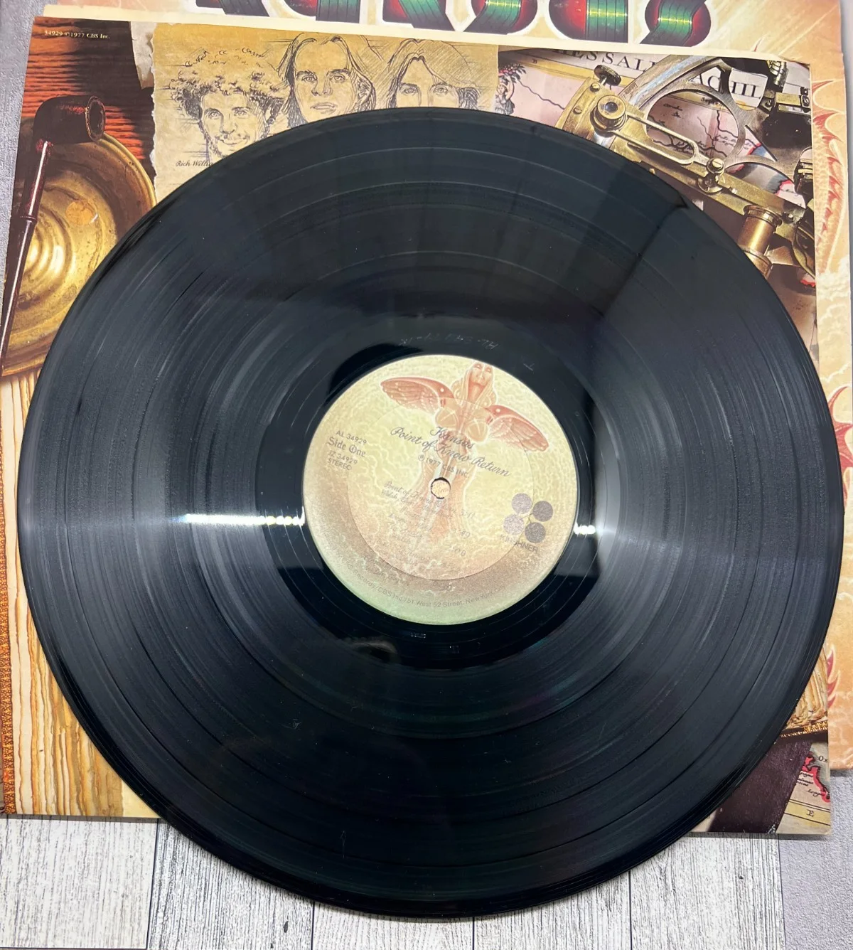 SIGNED KANSAS 4X POINT OF KNOW RETURN 12" LP COVER W/ALBUM AND HOLOGRAM, изображение 5