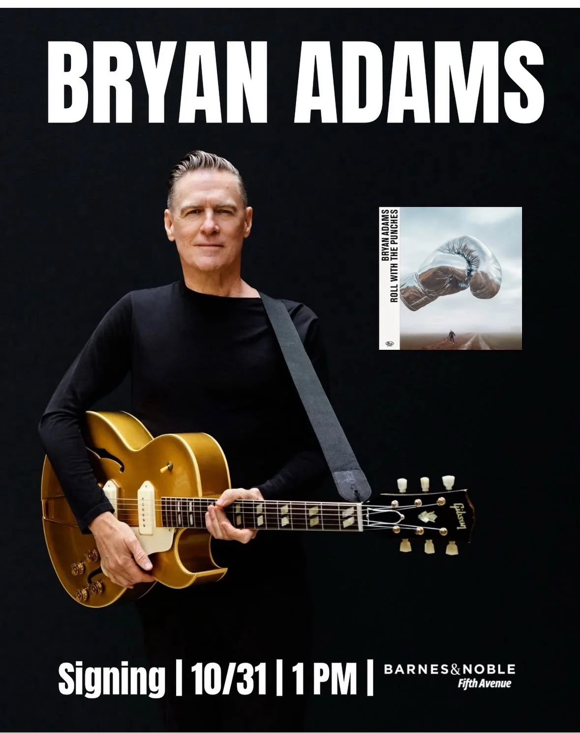 Bryan Adams signed / Autographed Vinyl LP roll with the punches New, image 5