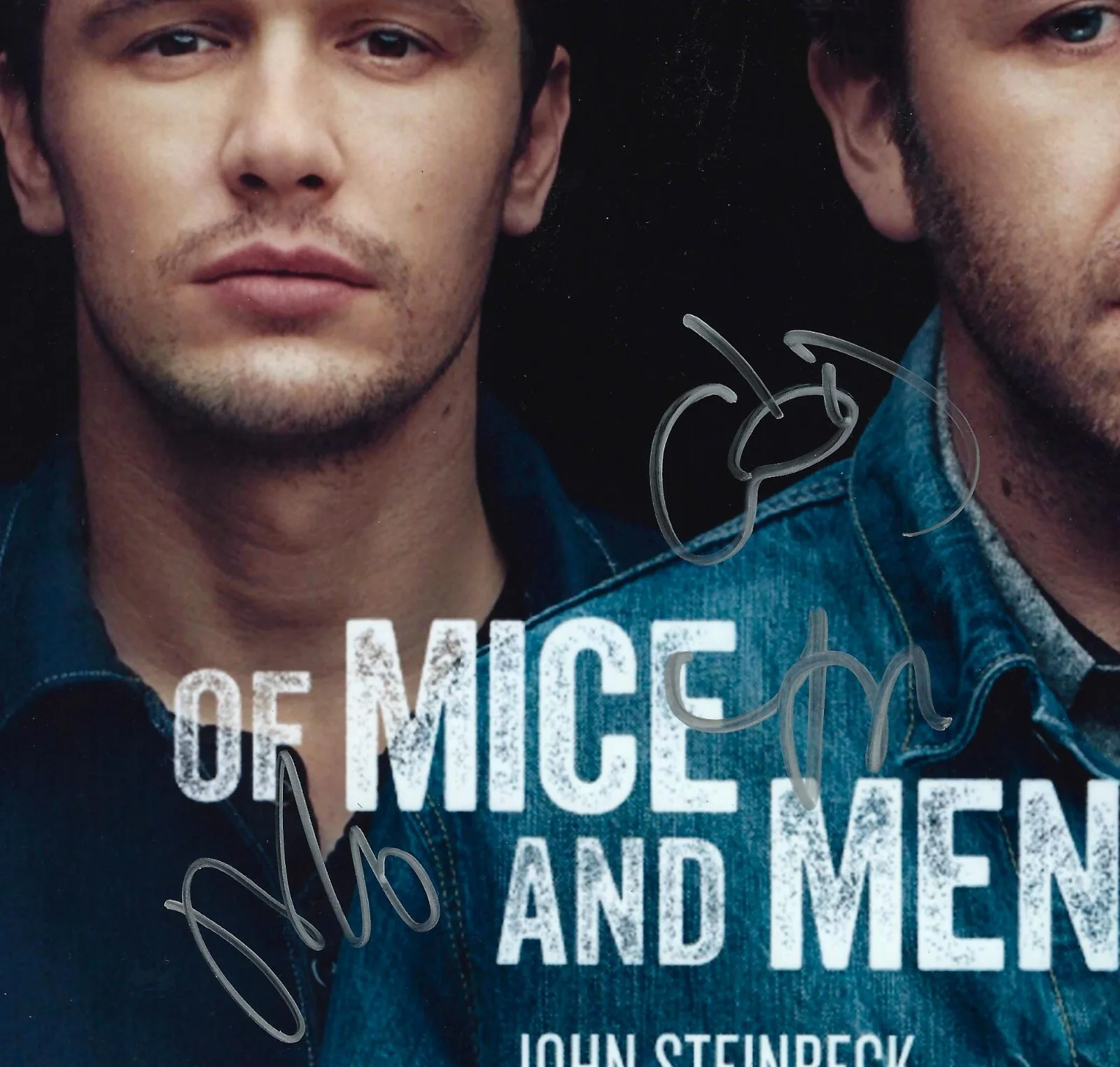 James Franco, Leighton Meester, Chris O'Dowd — James Franco, Leighton Meester & Chris O'Dowd signed Of Mice and Men 8x10 photo, изображение 2