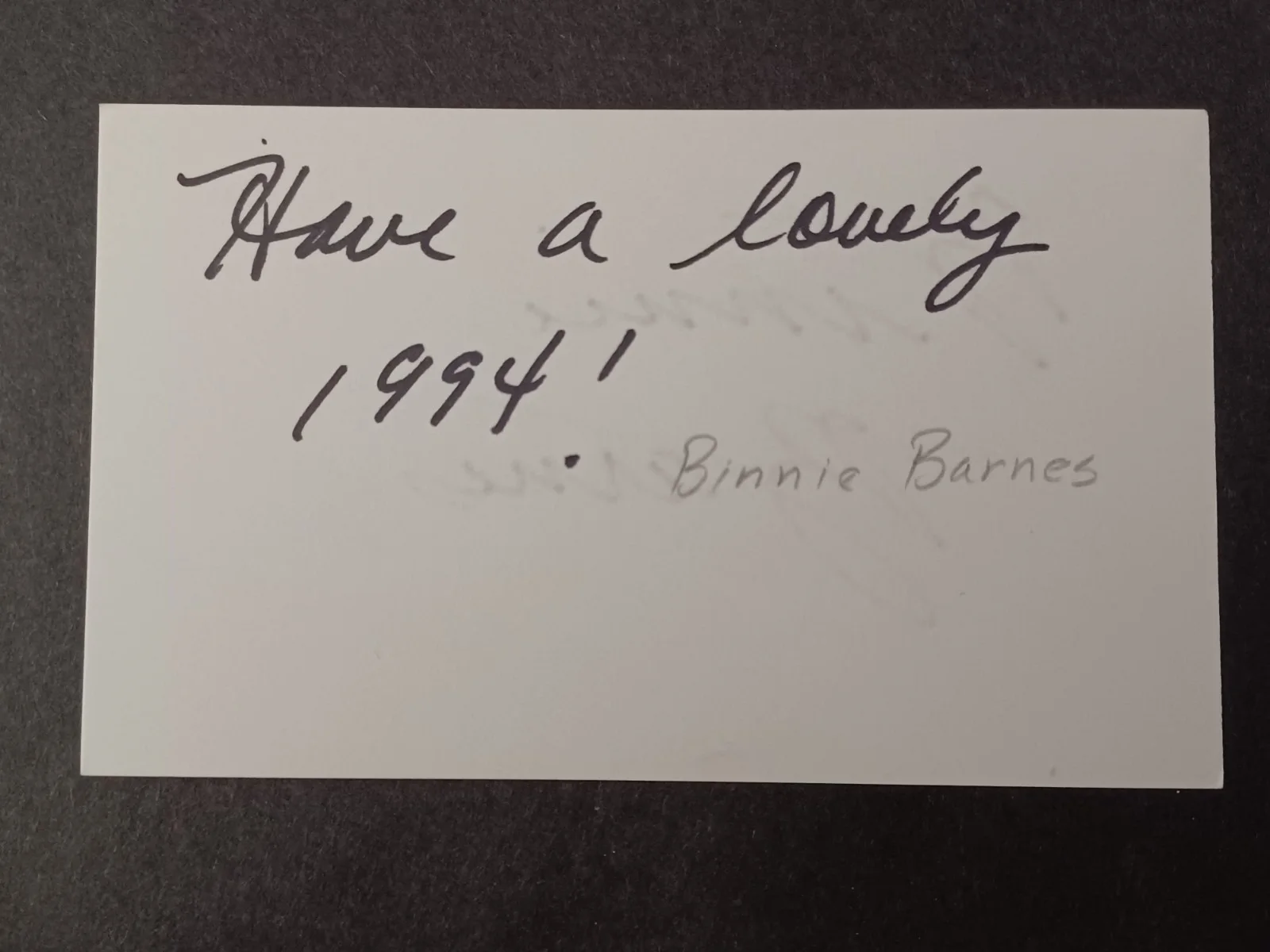 Binnie Barnes (d. 1998) Signed Index Card - The Last of the Mohicans, изображение 2