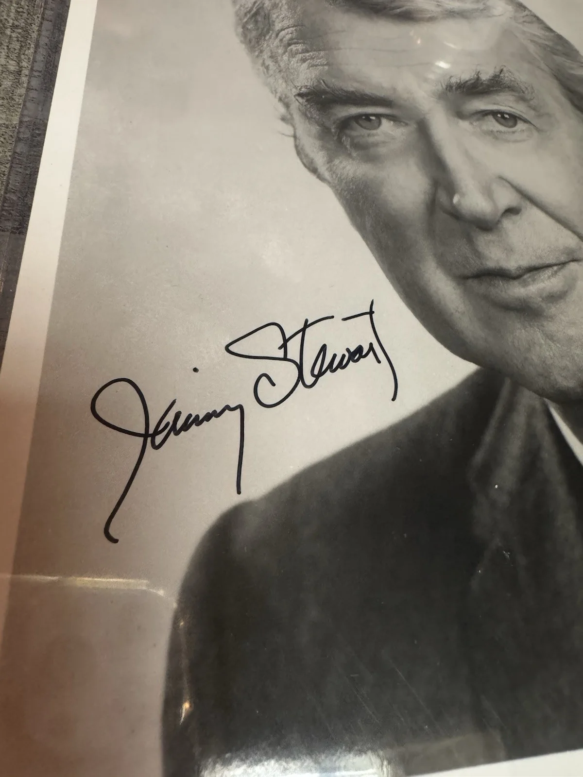 Jimmy Stewart 8 x 10 black and white signed photo COA Wonderful Life Actor, изображение 2