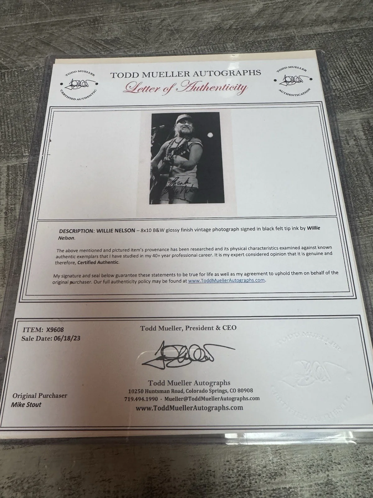 WILLIE NELSON Signed Vintage 8x10 Photo…COUNTRY MUSIC LEGEND..Mueller COA, изображение 3