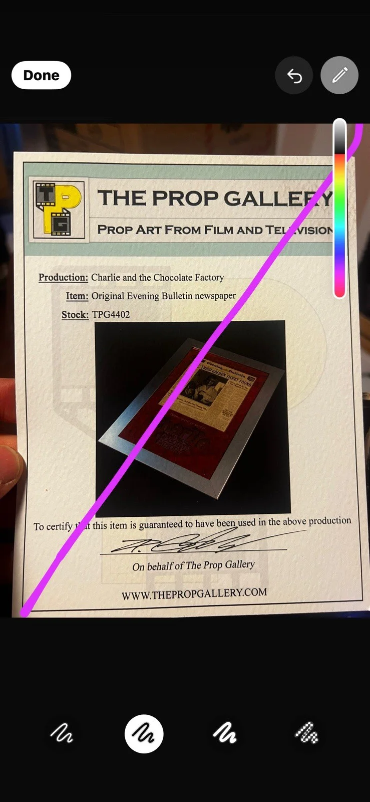 Charlie & The Chocolate Factory Prop Newspaper - Rare, image 2