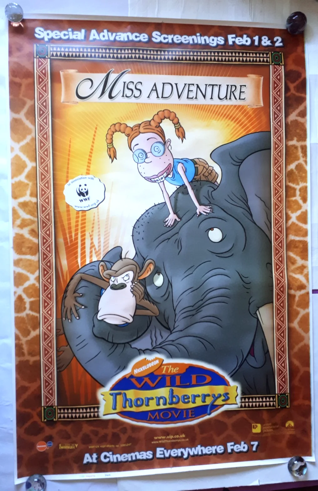 The Wild Thornberry's movie 2002 original poster UK bus stop 120x180cm, изображение 2