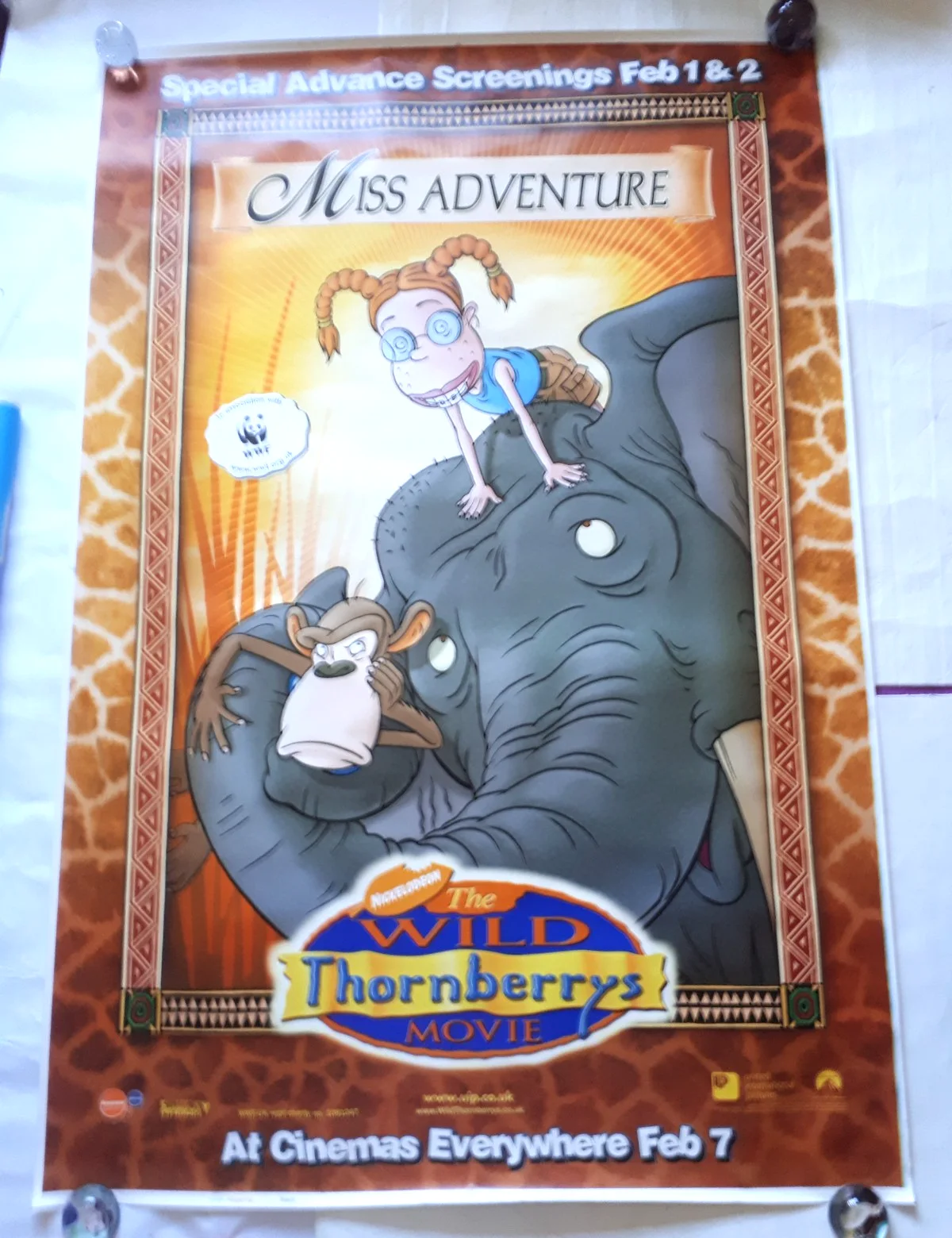The Wild Thornberry's movie 2002 original poster UK bus stop 120x180cm, изображение 3