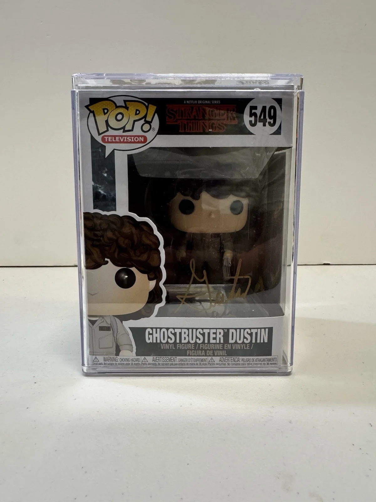 Gaten Matarazzo — Funko Pop Stranger Things Ghostbusters Dustin 549 Signed By Gaten Matarazzo JSA