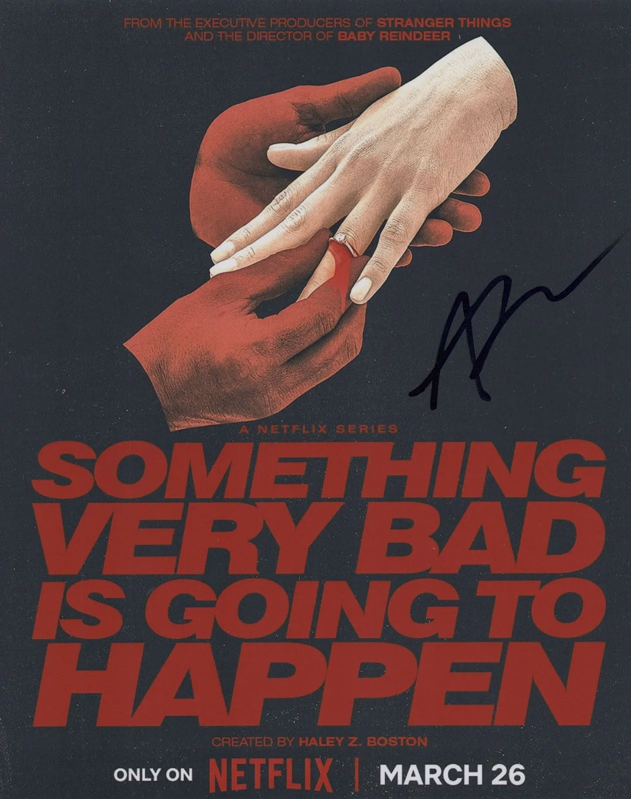 ADAM DiMARCO — Adam DiMarco signed "SOMETHING VERY BAD TO HAPPEN" 8x10 Photo EXACT PROOF a COA, image 2