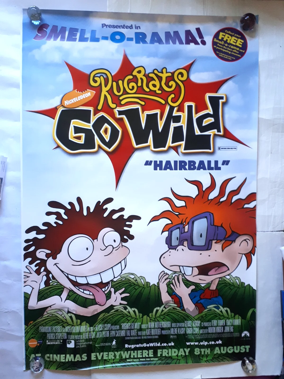 Rugrats go wild 2003 chuckie Thornberry's original poster UK bus stop 120x180cm, изображение 2