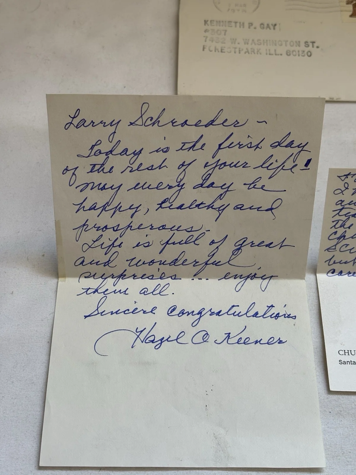 Actress HAZEL KEENER “The Freshman”, Etc. SIGNED Letter/Birthday Greeting., изображение 2